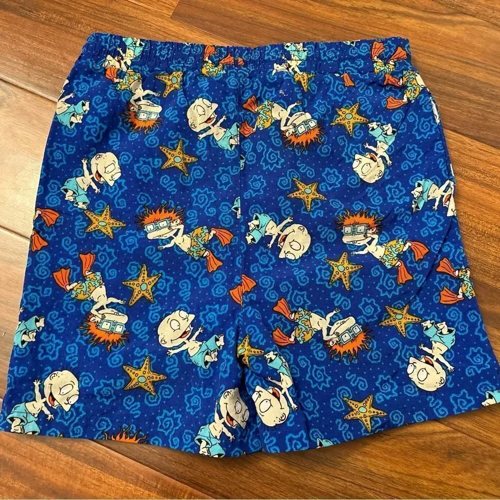 Rugrats vintage 1996 Nickelodeon blue swim trunks